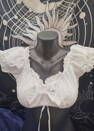 Австрийская баварская блузка блуза топ под дырь