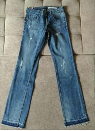 Джинси zara рвані  розмір на етикетці євро 34, usa 02, mex 24, підійде на xxs, xs, s