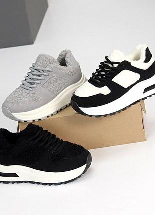 Кроссовки утепленные,материал экозамша.зима с 36р по 41р.