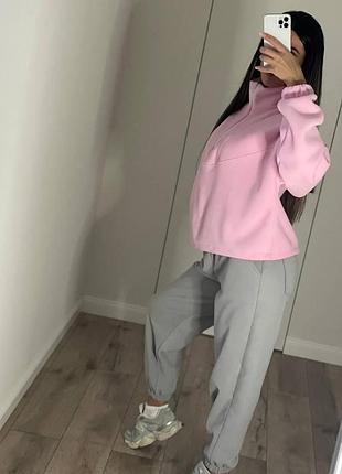 Теплый женский брючный прогулочный костюм