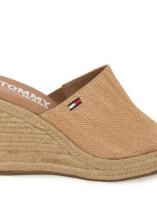 Женские шлепанцы эспадрильи на танкетке