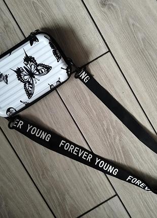 Сумка крос-боді  пластикова прямокутна через плече forever young