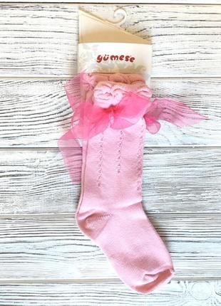 Дитячі шкарпетки з бантиком yumese для дівчинки 5-7років1 фото