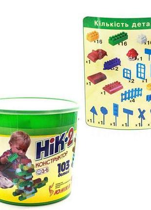Конструктор пластиковый unika "ник-2" (103 детали)