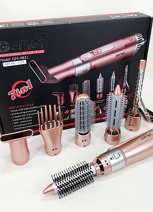 Щипці фен для волосся мультистайлер gemei gm-4831 7в1, класичний фен для волосся, потужний фен для волосся