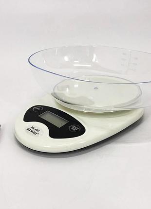 Весы кухонные matarix mx-404 электронные с чашей кухонные до 7 кг кухонные весы для взвешивания продуктов