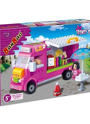 Дитячий пластиковий конструктор для дівчаток "фургон із морозивом", 223 деталі