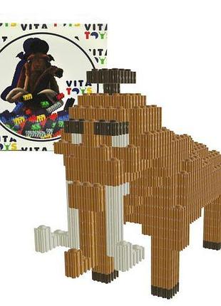 3d пиксельный конструктор слон "pixel heroes: мэнни", 423 дет.