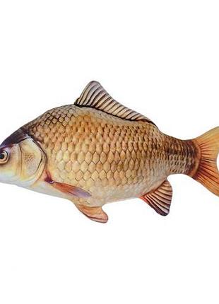 Мягкая игрушка мягконабивная декоративная подушка "рыба - карась золотой", 50 см