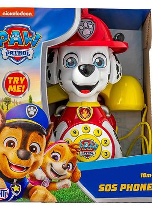 Игрушка-каталка на веревочке paw patrol - щенячий патруль маршалл: экстренный вызов (1500104)