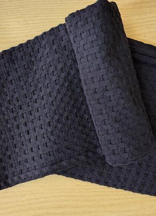 Полотенце 50х90см вафельное ярослав черный