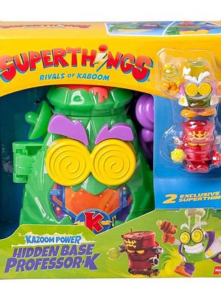 Игровой набор superthings серии kazoom power - скрытая база профессора к суперсингс (pstsp112in250