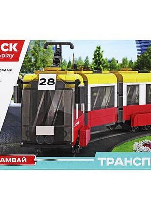 Конструктор iblock "транспорт трамвай", 472 детали