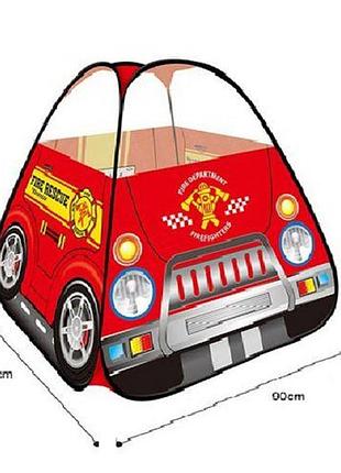 Палатка детская "пожарная машина" 90 х 90 х 90 см