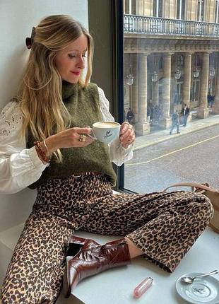 Брюки леопардовые имталия новые