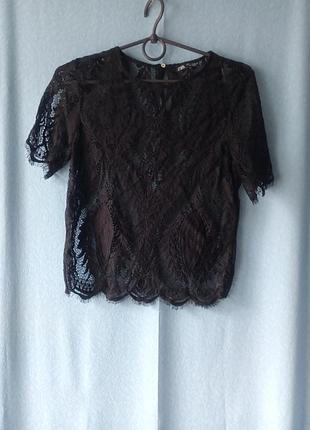 Блуза кружевная zara m, s