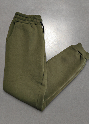 Штани класичні, хакі, 3-х нитка на флісі. опт