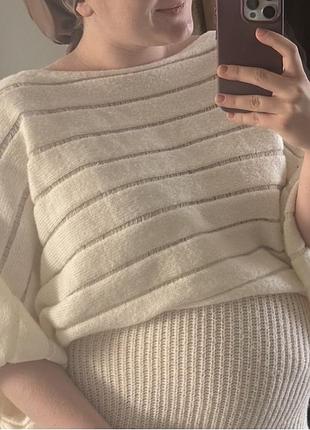 Кофта, one size, молочна