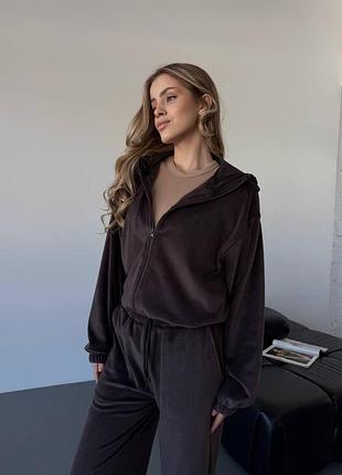 Велюровий  костюм з начосом жіночий