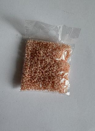 Бісер перламутровий - помаранчевий 50 гр