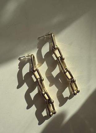 Сережки цепочки