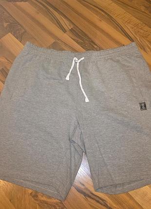 Мужские шорты серые большого размера 4xl коттоновые