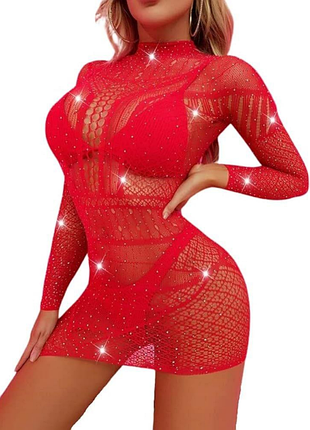 Платье "флирт". горячее облегающее платье с камушками. размер : универсал. цвет : красный.