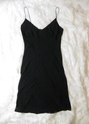 Удобное легкое летнее черное платье сарафан платье миди за колени vanilia – elements, 36р, км07687 фото