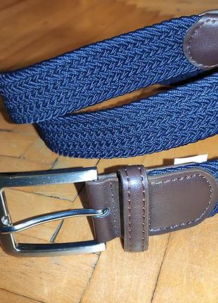 Стильний фірмовий пояс ремінь плетена гумка 3,8 х 105 см weatrо.115-145