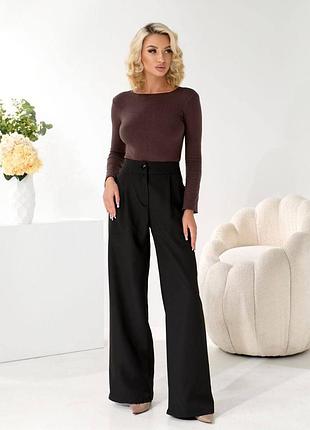 Штаны палаццо из костюмки. 🎨 цвета: черный, бежевый, серый, красный. размеры: 44, 46, 48