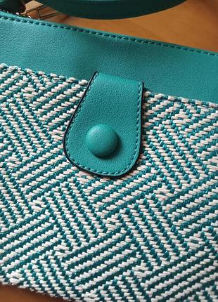 Сумка клатч кожзам з текстилем