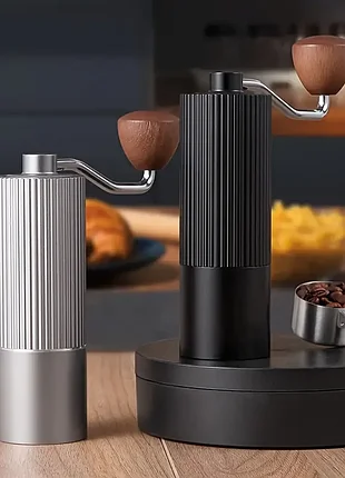 Преміум ручна кавомолка кавовий млинок з металу — регулювання рівня помолу, 2 кольори, чудовий подарунок