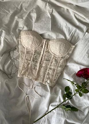 Топ на гачках корсетного крою