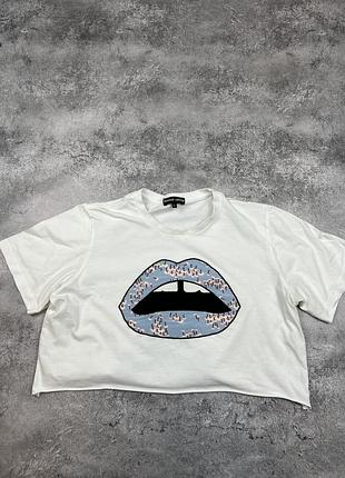 Жіноча футболка біла вкорочена маркус markus lupfer