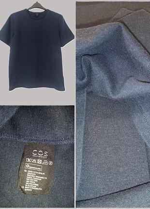 Футболка жіноча тепла з вовною р.46-48 cos синя меланжева