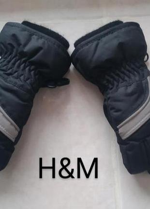 Теплые зимние перчатки краны бренда h&m thinsulate на флисе u9 3-4 eur.  98-104