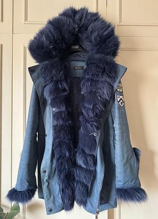 Парка з лисицею на синтепоні розмір м