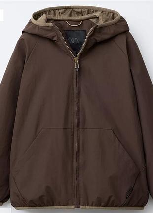 Вітровка куртка шоколадного кольору zara 11/12 років
