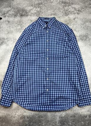 Чоловіча сорочка блакитна синя гант gant