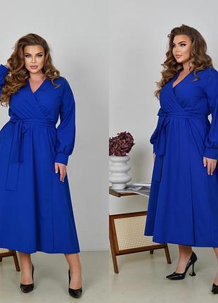 Жіночна довга сукня у вечірньому стилі великого розміру в кольорах рр 48-66