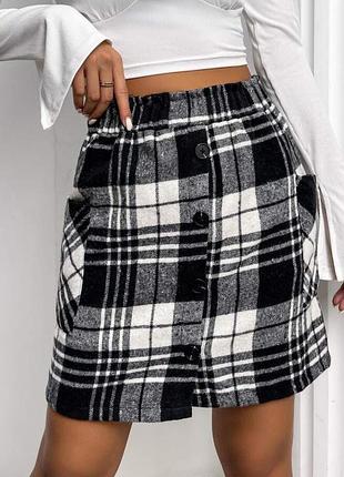 Юбка женская в клетку большой размер shein curve 4xl