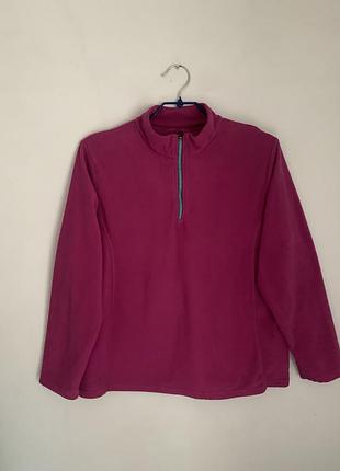 Флисовый малиновый блейзер свитер  crane германия р.16-18