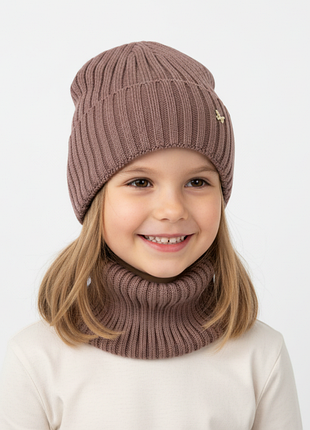 Шапка мелиса деми р.50-54 девчачья с отворотом 6 цветов