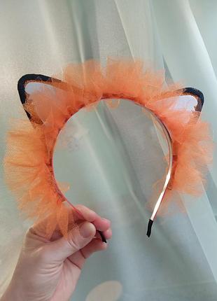 Ободок лисички. обруч лисички.