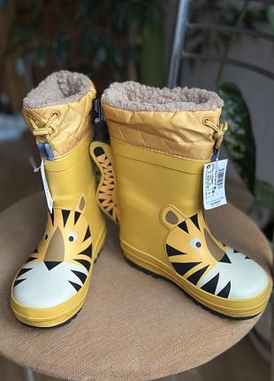 Нові гумові чобітки next з утепленням  9 26.5 16 см гумачки 26 розмір