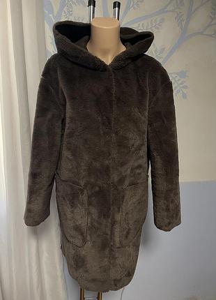 Двухстороння шоколадна шубка дубльонка