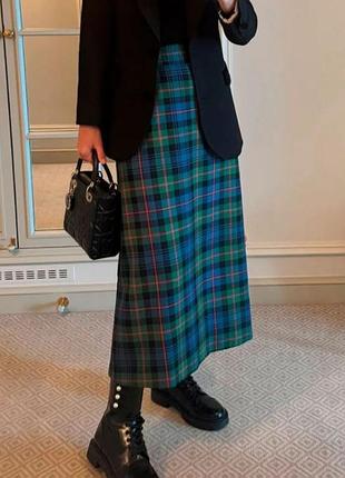 Женская прямая миди юбка