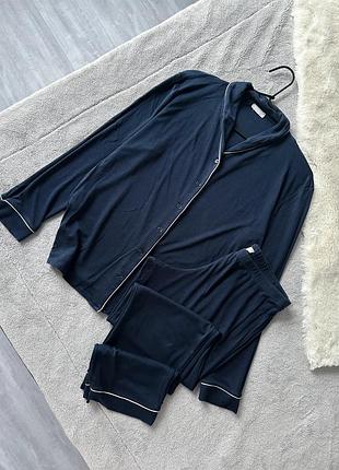 Темно-синяя пижама hanro