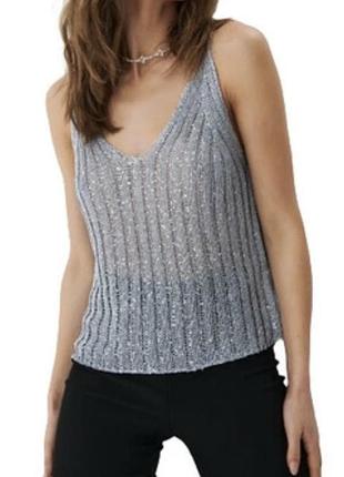 Серебриста майка з паэтками