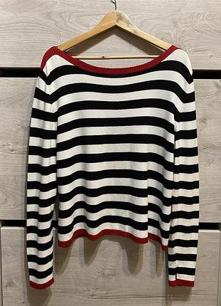 Смугастий віскозний джемпер вкликого розміру